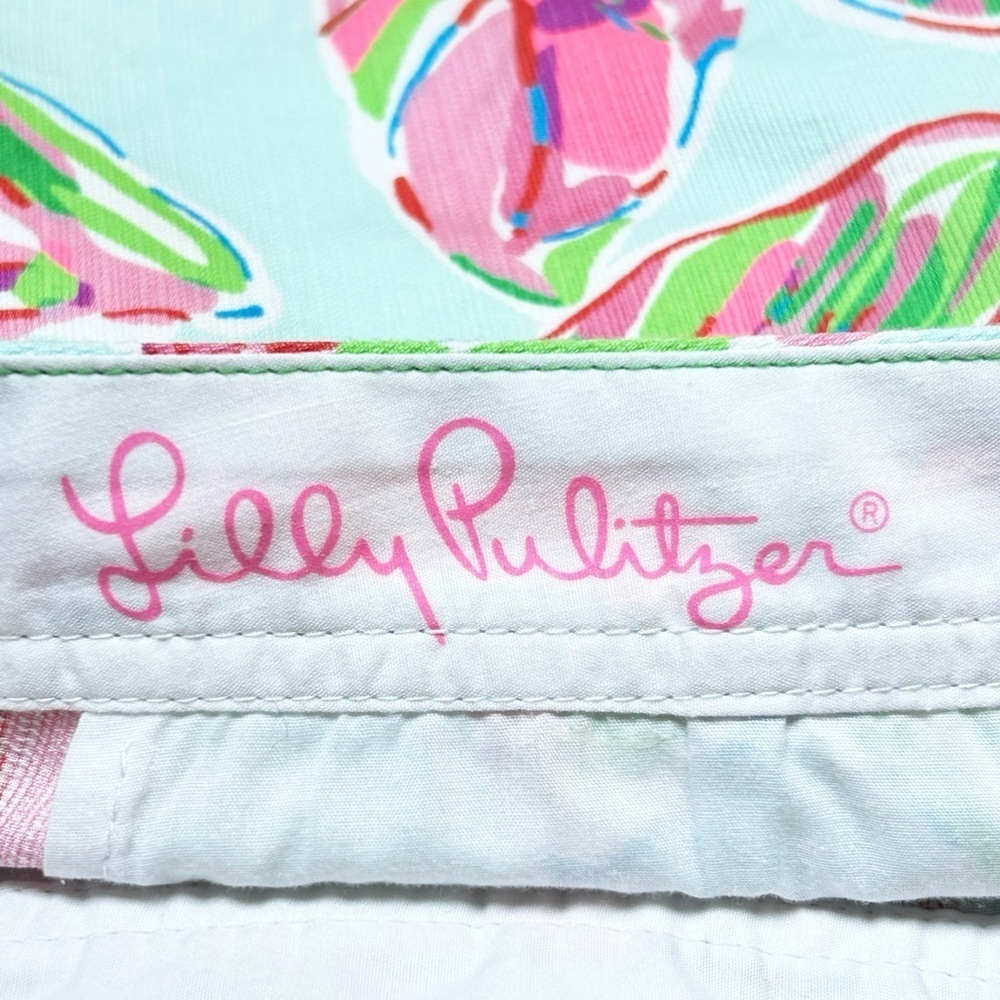 Lilly Pulitzer In The Vias Printed Textured Buttercup Scalloped Shorts Size 6 - Picture 5 of 7
